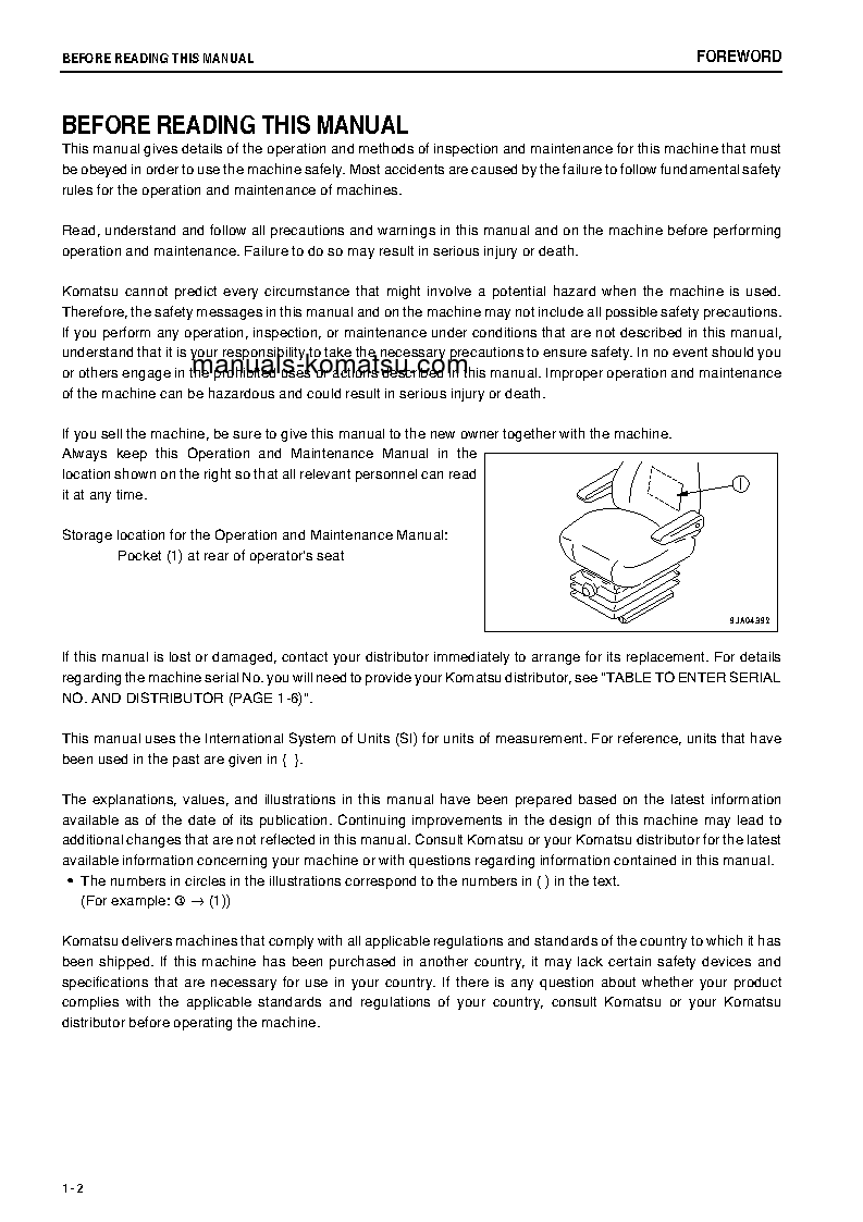 Protected: WA320-6(JPN) S/N 70587-UP Operation manual (English)
