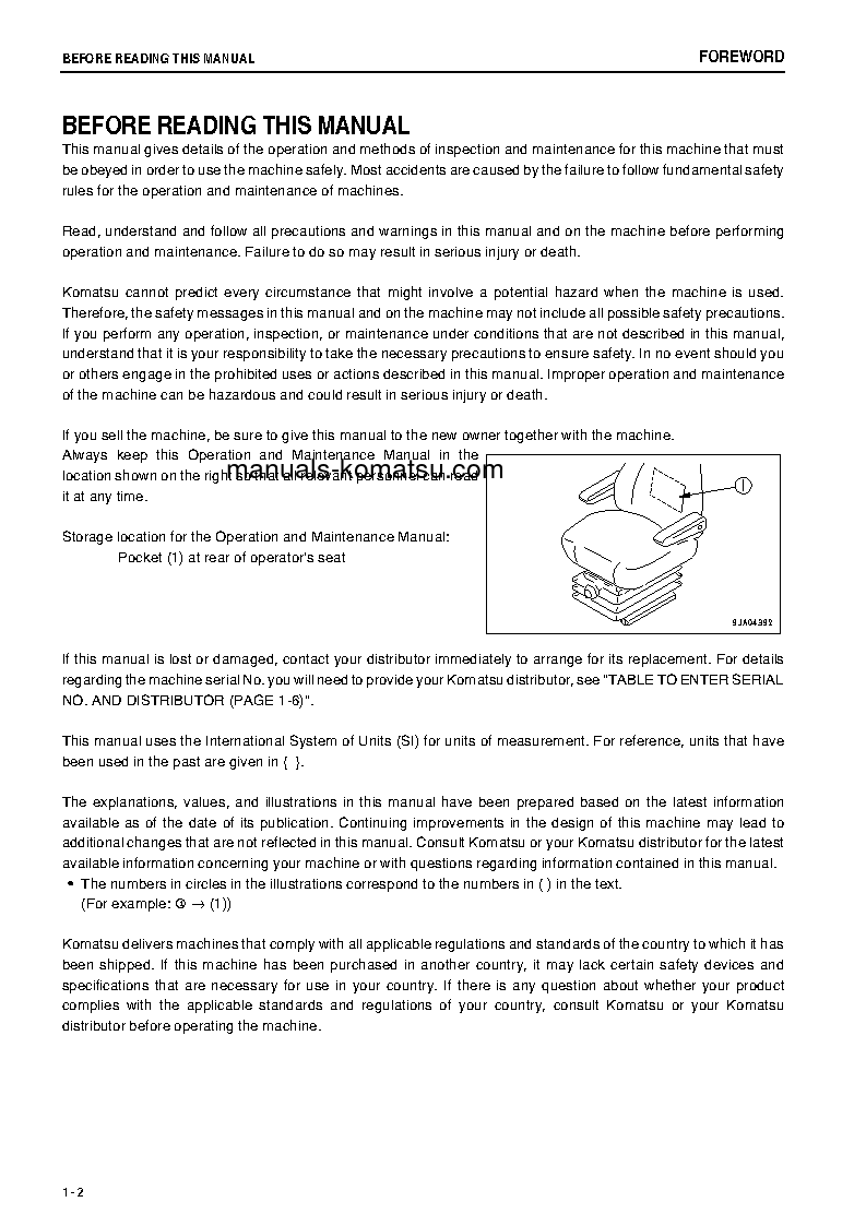 Protected: WA200-6(JPN) S/N 71006-UP Operation manual (English)