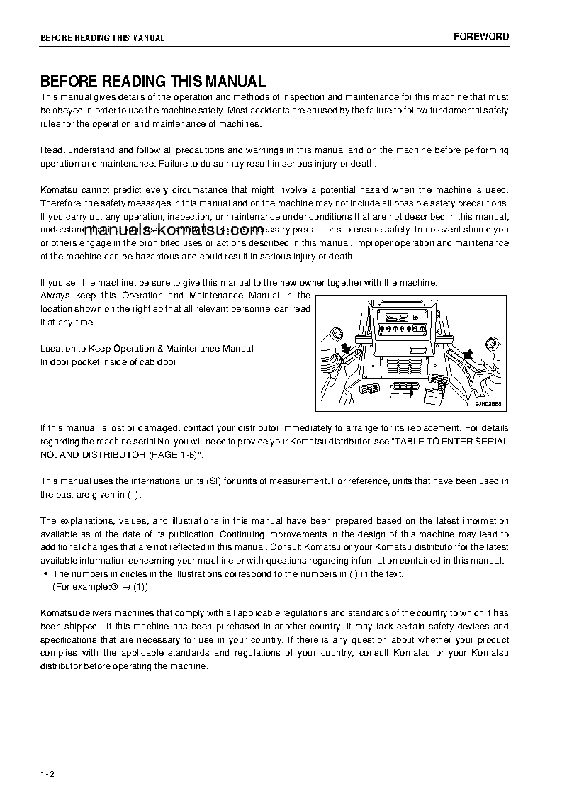 Protected: D275A-5(JPN)-W/O EGR S/N 35033-35044 Operation manual (English)