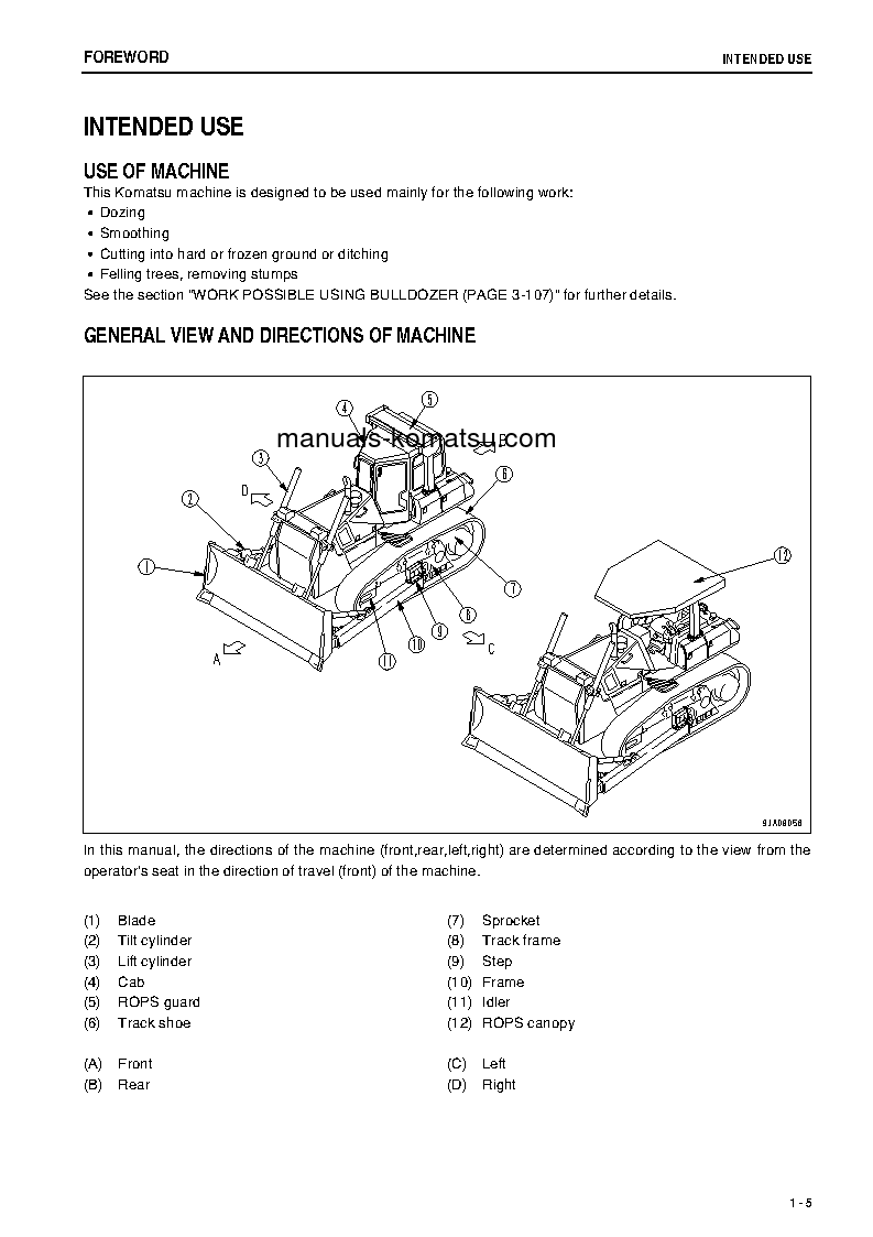 Protected: D65EX-15(JPN)-TIER3 PLUS UNDERCARRIAGE S/N 71746-UP Operation manual (English)