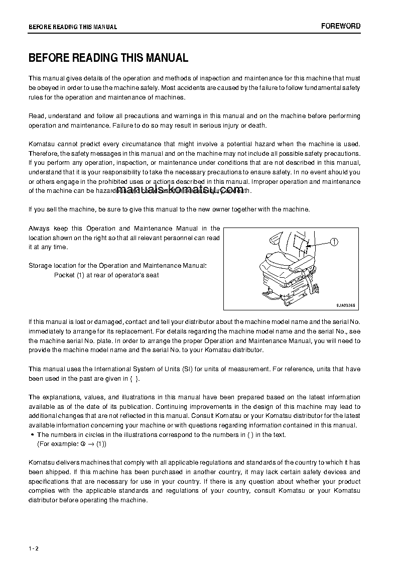 Protected: WA430-6(JPN) S/N 65570-UP Operation manual (English)