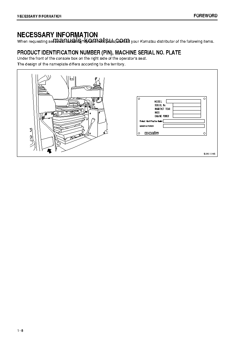 Protected: D375A-6(JPN) S/N 60018-UP Operation manual (English)