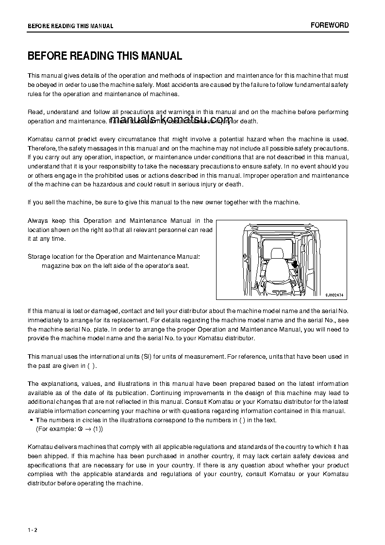 Protected: PC400LC-8(JPN)-R, WORK EQUIPMENT GREASE 500H S/N 75101-UP Operation manual (English)