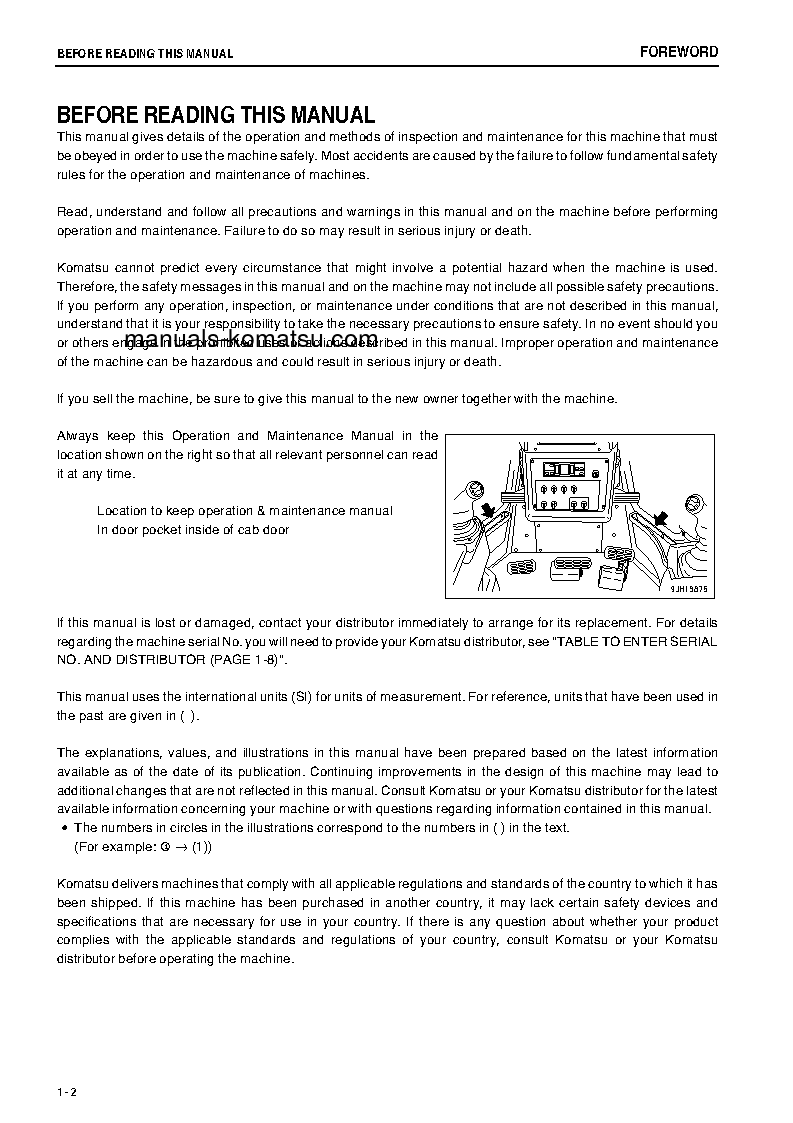 Protected: D475A-5(JPN)-TIER2, ONE-WAY STEERING LEVER S/N 30134-UP Operation manual (English)