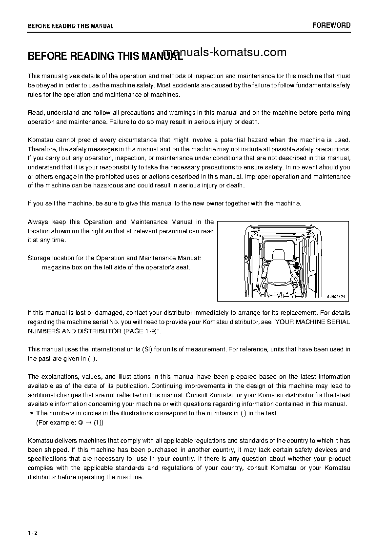 Protected: HB205-1(JPN)-HYBRID GREASING INTERVAL 500 HOUR S/N 1001-2634 Operation manual (English)