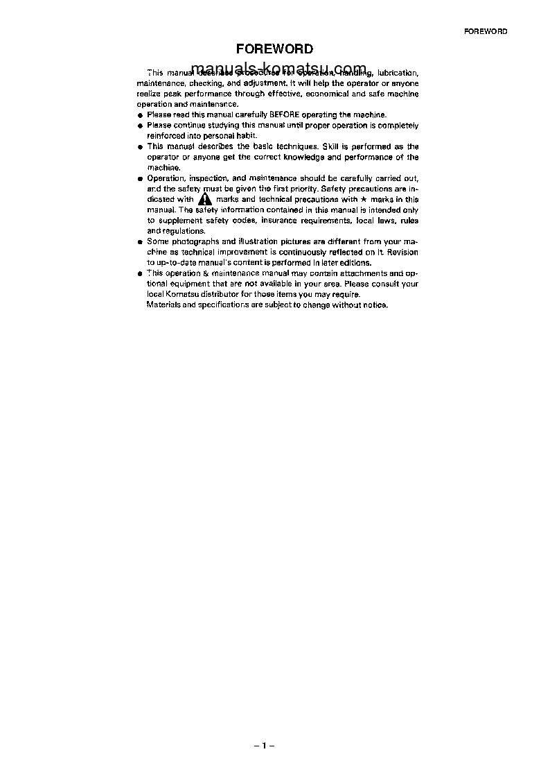 Protected: GD663A-2(JPN) S/N 1001-UP Operation manual (English)