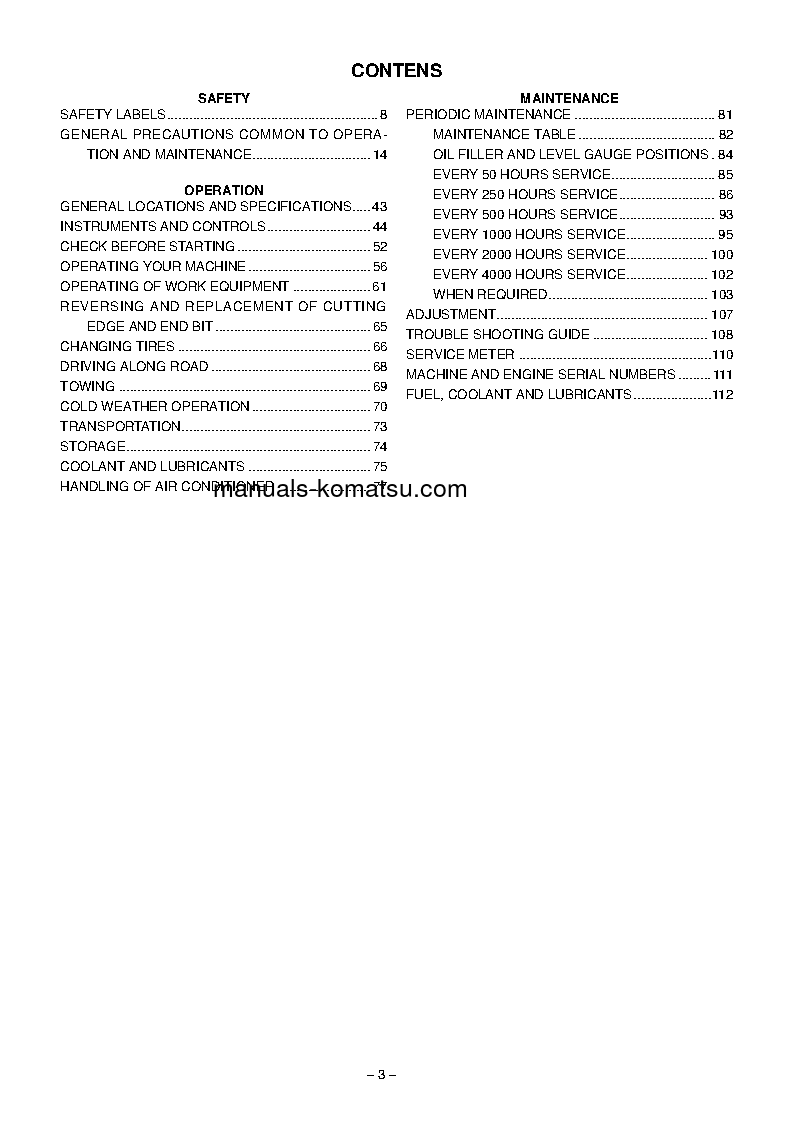 Protected: GD663A-2(JPN) S/N 1001-UP Operation manual (English)