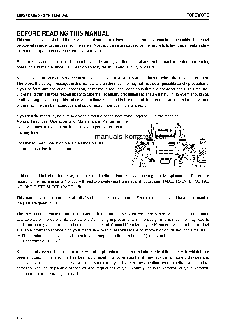 Protected: D275A-5(JPN)-W/O EGR S/N 45001-UP Operation manual (English)