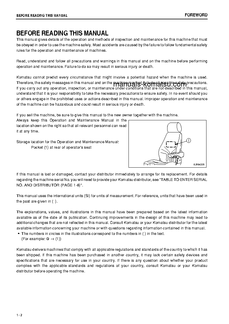 Protected: WA800-3(JPN)-TIER2 S/N 70063-70074 Operation manual (English)