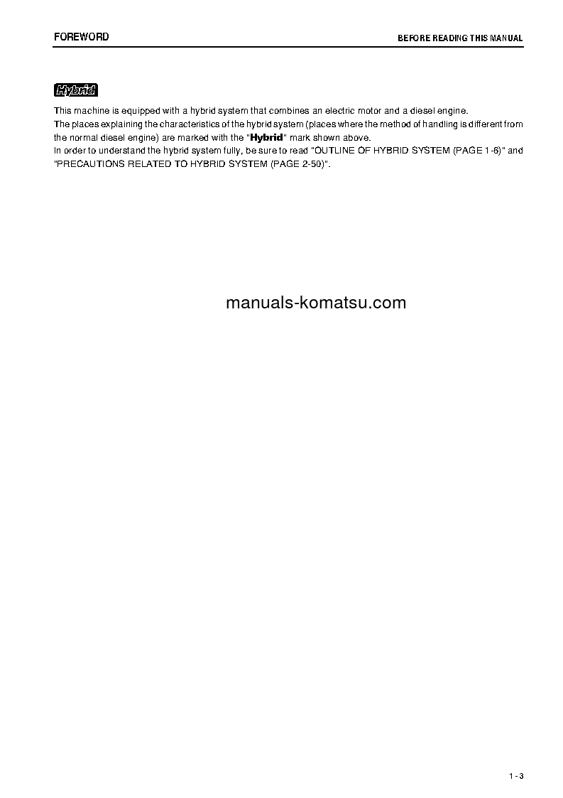 Protected: HB215LC-1(JPN)-HYBRID GREASING INTERVAL 100 HOUR S/N 2635-UP Operation manual (English)