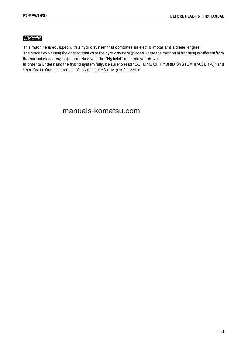 Protected: HB205-1(JPN)-HYBRID GREASING INTERVAL 500 HOUR S/N 2635-UP Operation manual (English)