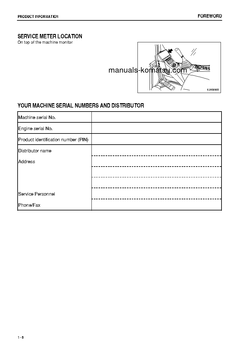 Protected: PC300LC-8(JPN)-M0, WORK EQUIPMENT GREASE 500H S/N 80001-80502 Operation manual (English)