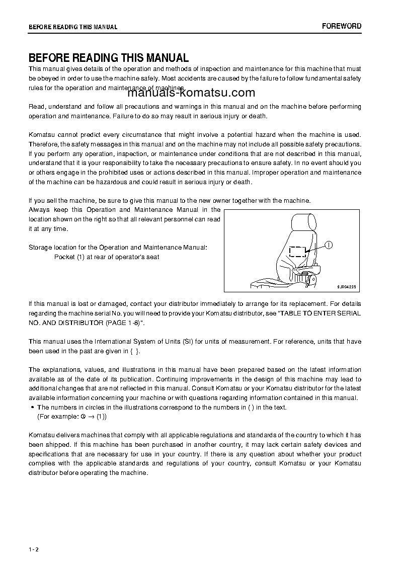 Protected: WA800-3(JPN)-TIER2 S/N 70075-UP Operation manual (English)