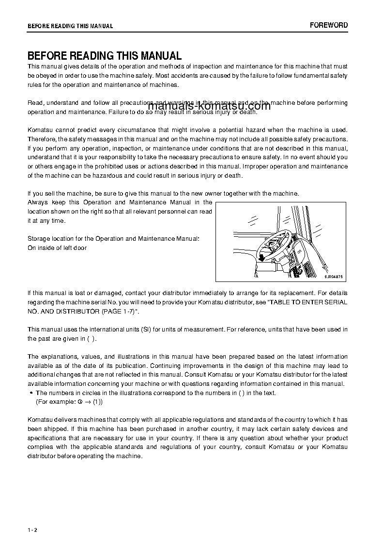 Protected: HD465-7(JPN)-W/O EGR S/N 16199-UP Operation manual (English)
