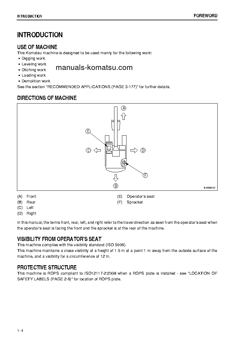 Protected: PC200LC-8(JPN)-M0, WORK EQUIPMENT GREASE 100H S/N 400088-400524 Operation manual (English)