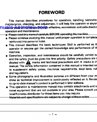 GD523A-1(JPN) S/N 30099-UP Operation manual (English)