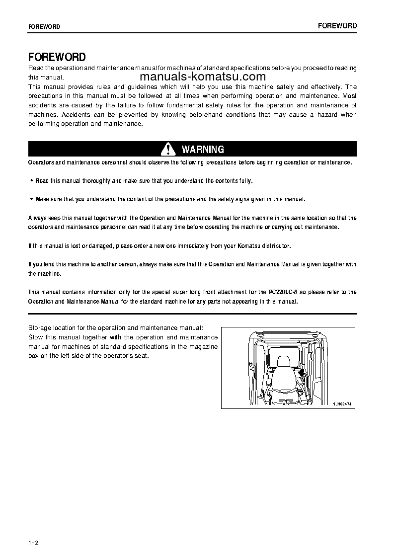 Protected: PC220LC-8(JPN)-SUPER LONG FRONT SPEC. S/N 85674-UP Operation manual (English)
