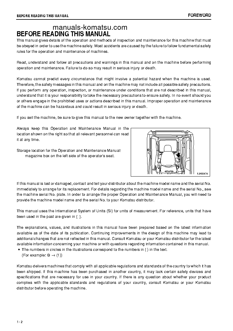 Protected: PC800SE-8(JPN)-E0, -30C DEGREE S/N 65236-UP Operation manual (English)