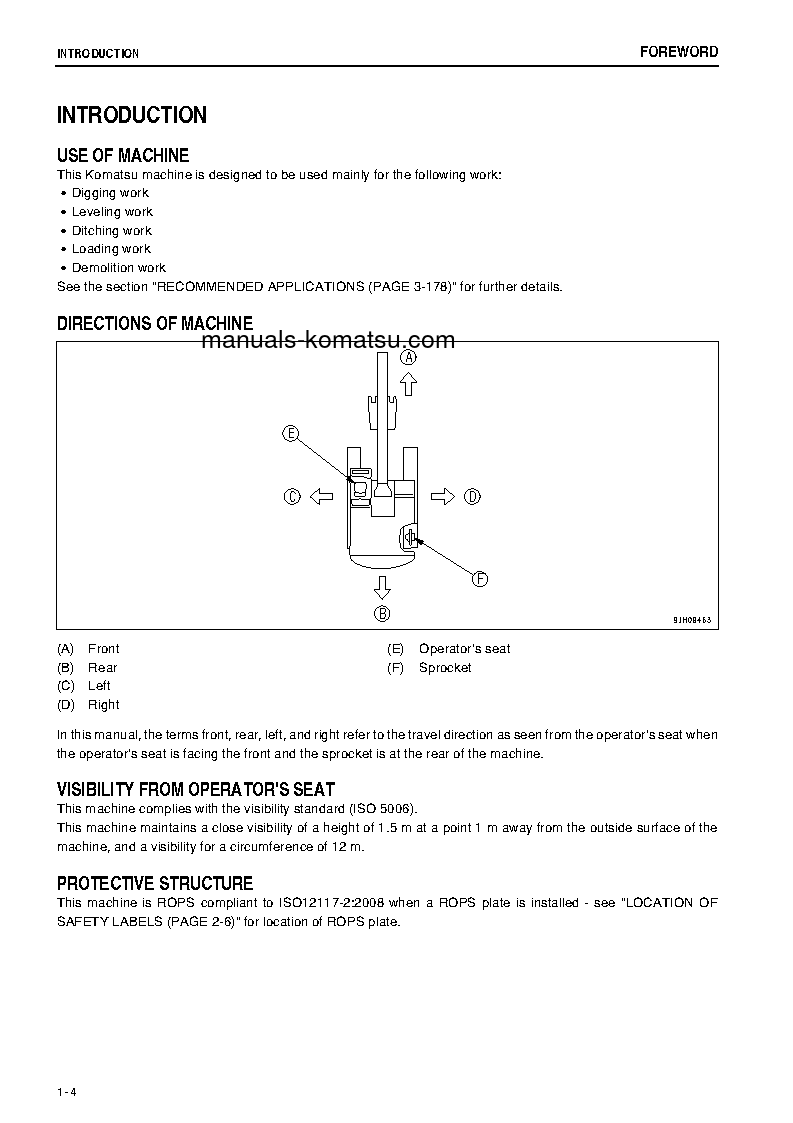 Protected: PC200LC-8(JPN)-M0, WORK EQUIPMENT GREASE 100H S/N 400525-UP Operation manual (English)