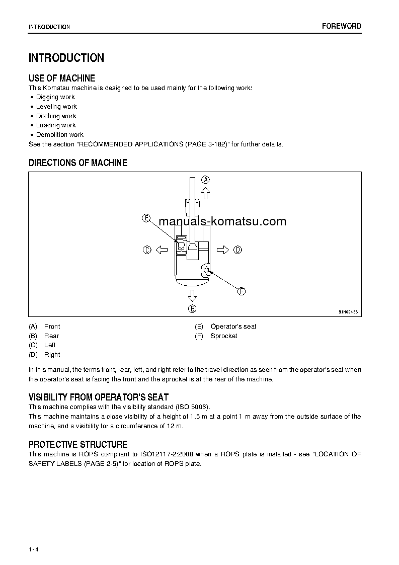 Protected: PC300LC-8(JPN)-M0, WORK EQUIPMENT GREASE 100H S/N 80503-UP Operation manual (English)