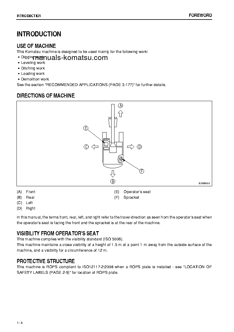 Protected: PC200LC-8(JPN)-M0, WORK EQUIPMENT GREASE 500H S/N 400525-UP Operation manual (English)