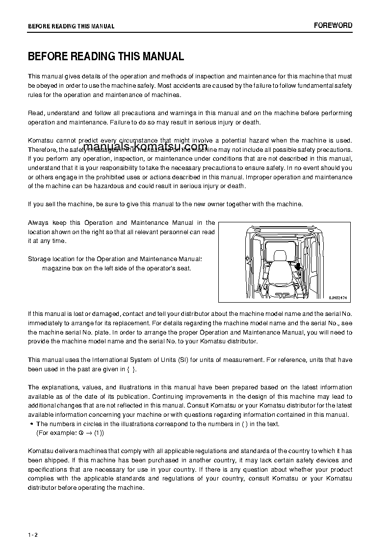 Protected: PC200LC-8(JPN)-M0, GREASING 500H, ALL SAFETY LABELS ARE PICTORIAL S/N 400668-UP Operation manual (English)