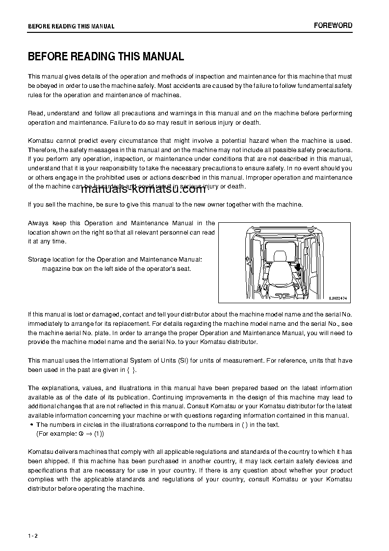Protected: PC300LC-8(JPN)-M0, GREASING 100H, ALL SAFETY LABELS ARE PICTORIAL S/N 80702-UP Operation manual (English)