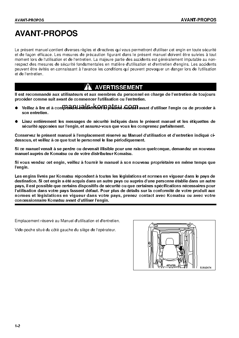 Protected: PC220-7(JPN) S/N 65001-UP Operation manual (French)