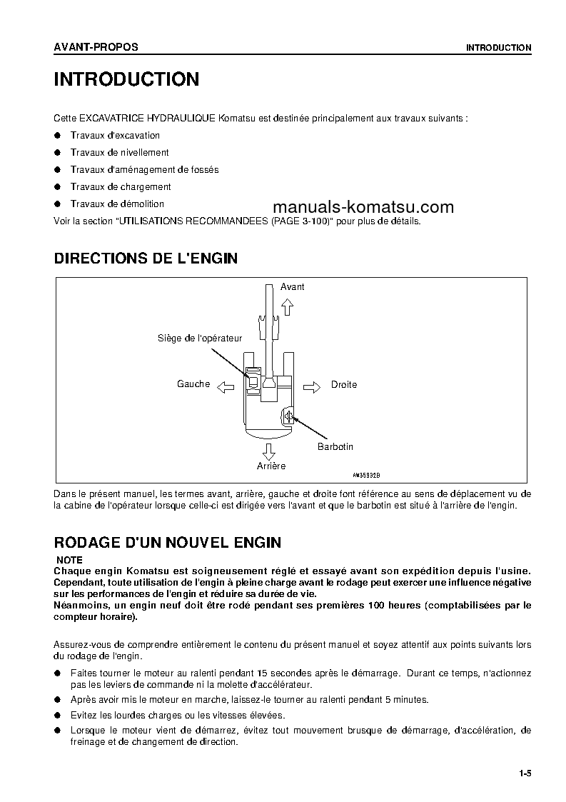 Protected: PC220-7(JPN) S/N 65001-UP Operation manual (French)