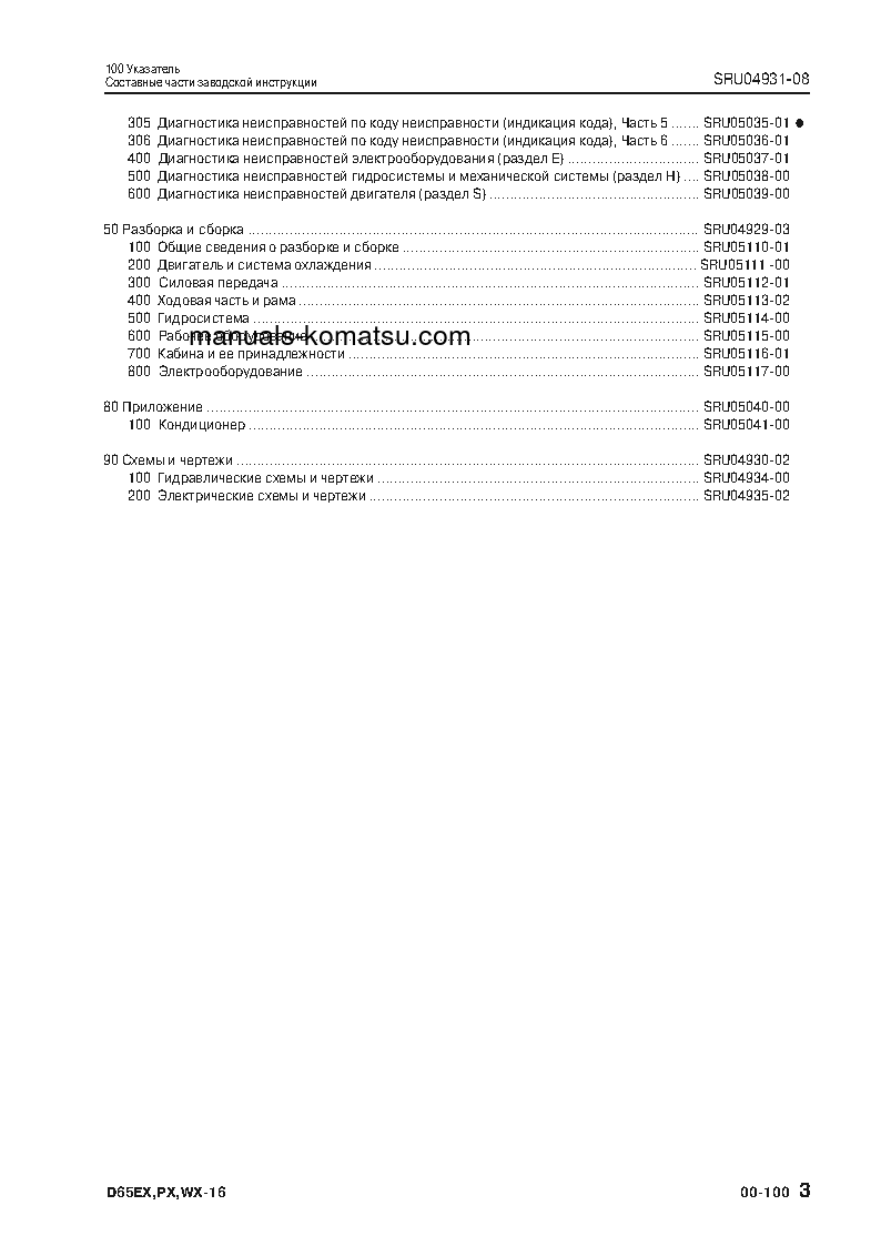 Protected: D65WX-16(JPN) S/N 80001-UP Shop (repair) manual (Russian)