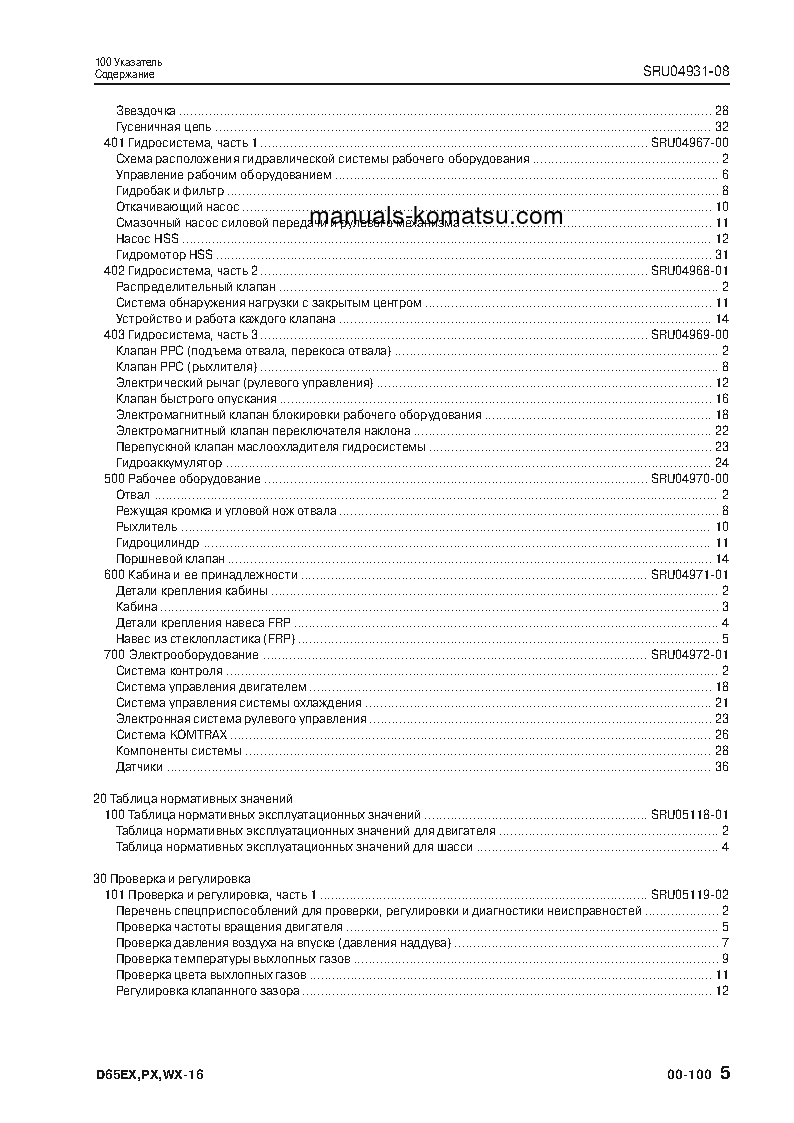 Protected: D65WX-16(JPN) S/N 80001-UP Shop (repair) manual (Russian)