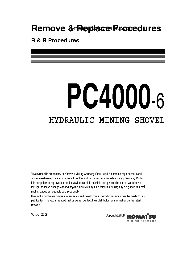 PC4000-6(DEU) S/N - Shop (repair) manual (English)