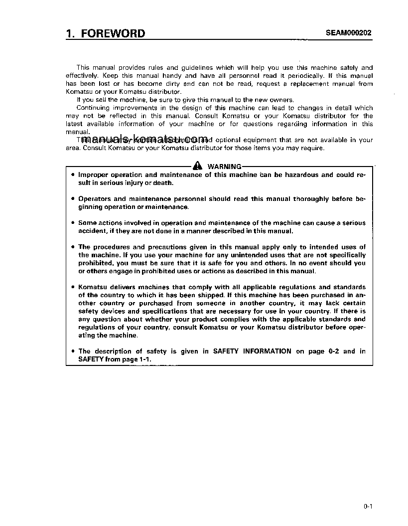 Protected: D575A-2(JPN) S/N 10001-10034 Operation manual (English)