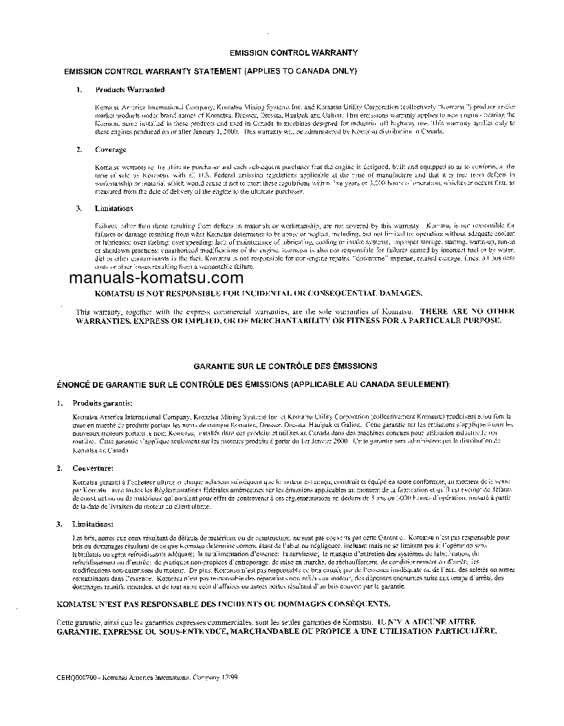 Protected: PC100-6(JPN) S/N 40001-40623 Operation manual (English)