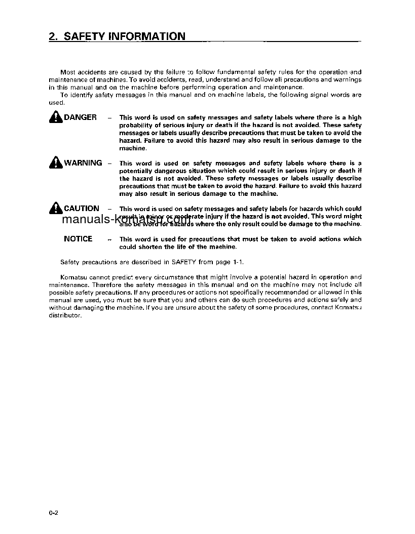 Protected: PC100-6(JPN) S/N 40624-41400 Operation manual (English)