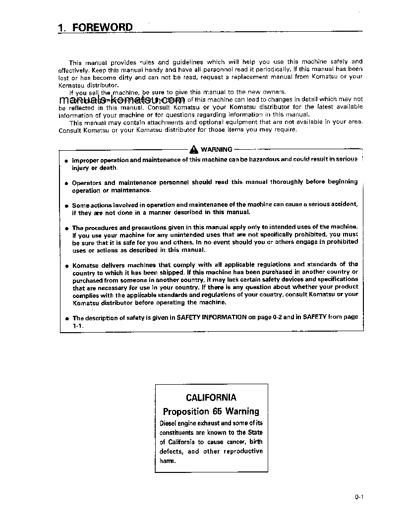 Protected: PC100-6(JPN) S/N 41401-45220 Operation manual (English)