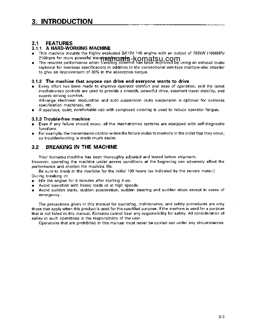 Protected: HD785-3(JPN) S/N 2269-UP Operation manual (English)