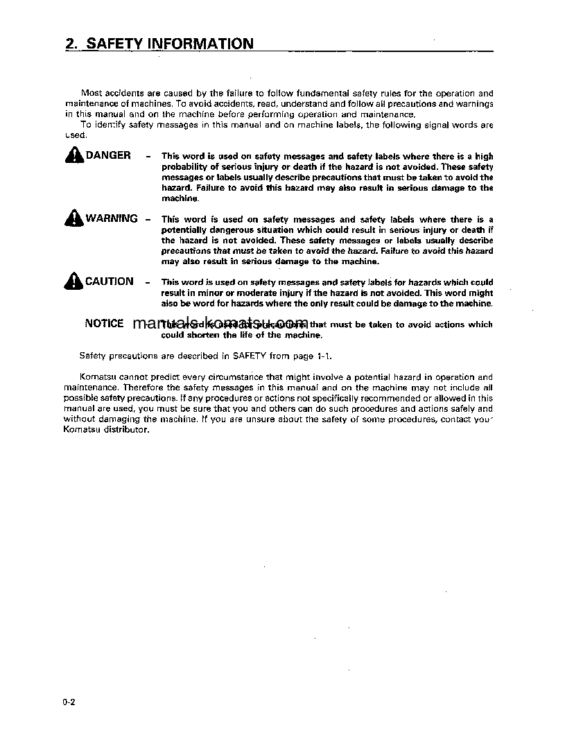 Protected: WA800-2(JPN) S/N 10710-UP Operation manual (English)