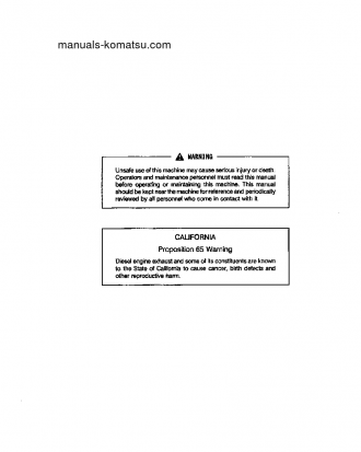 PC60-7(JPN) S/N 52374-58000 Operation manual (English)