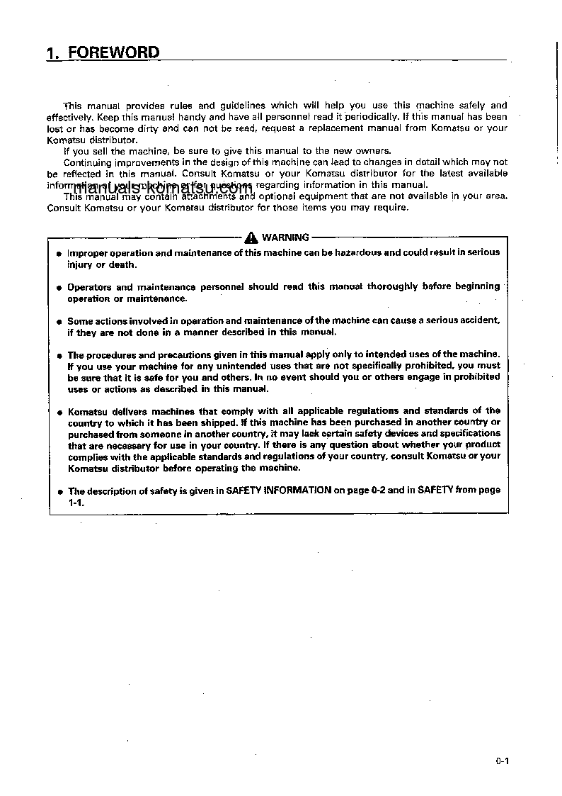 Protected: PC50UU-2(JPN) S/N 8001-UP Operation manual (English)