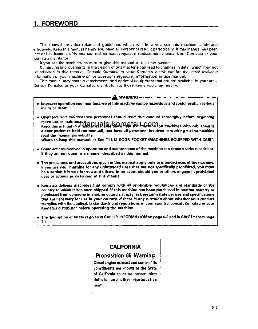 Protected: D65P-12(JPN) S/N 61365-62780 Operation manual (English)