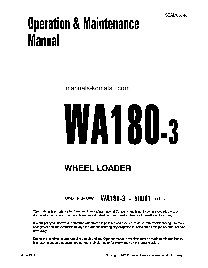 WA180-3(JPN)-A S/N 53001-UP Operation manual (English)