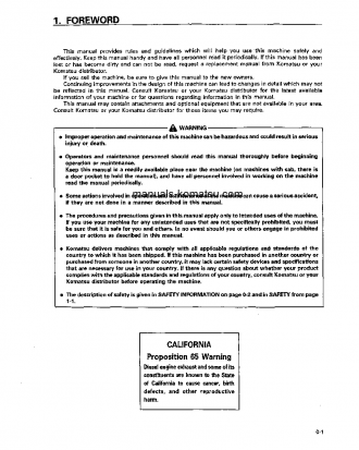 D41P-6(BRA) S/N B20001-B20500 Operation manual (English)