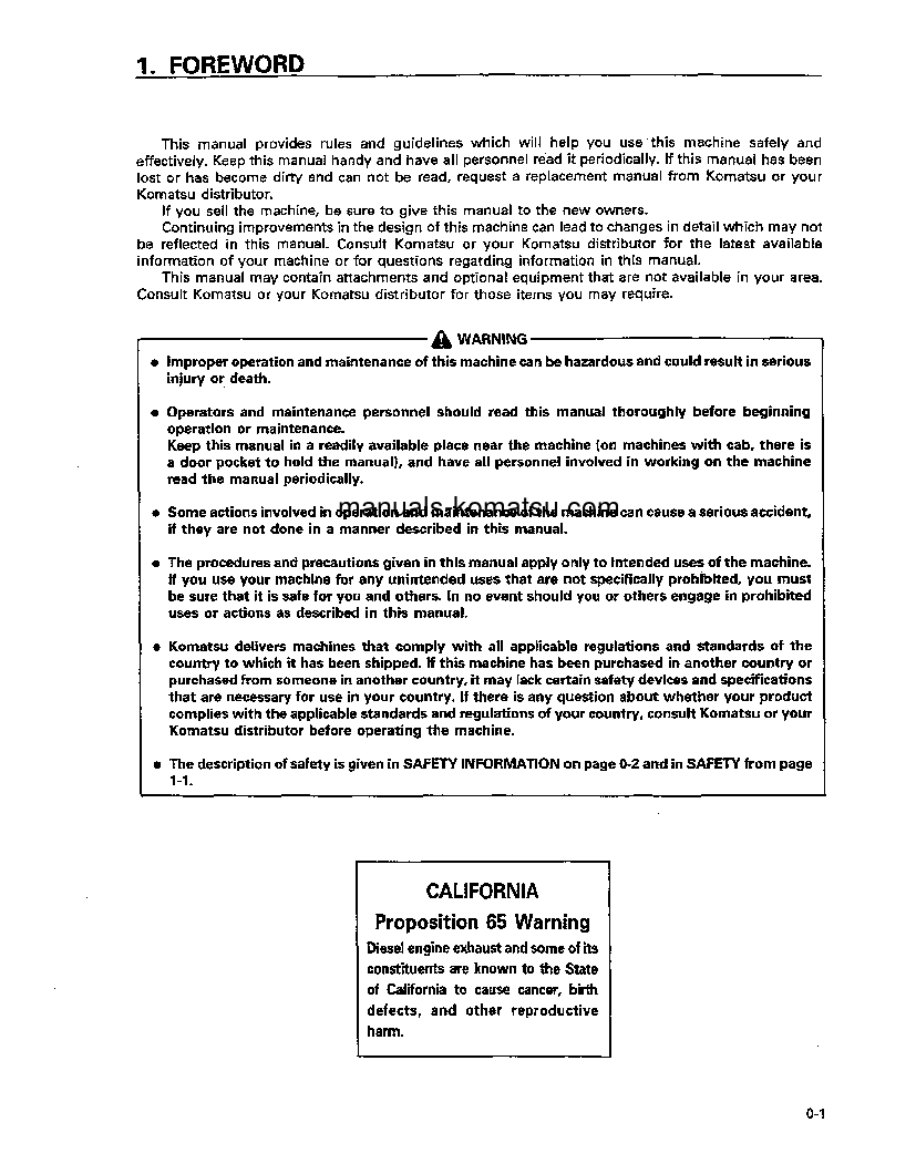 Protected: D41P-6(BRA) S/N B20001-B20500 Operation manual (English)