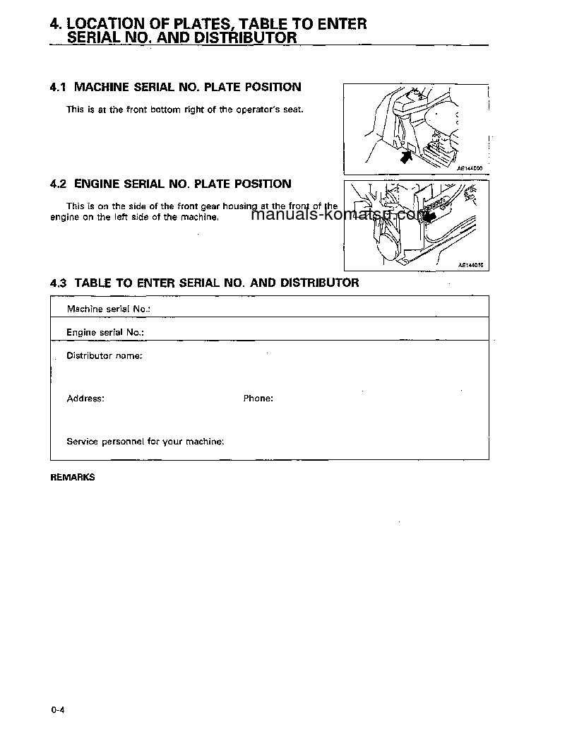 Protected: D41P-6(BRA) S/N B20001-B20500 Operation manual (English)
