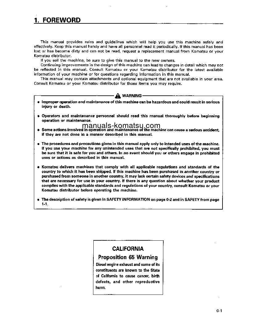Protected: PC1000SE-1(JPN) S/N 10377-UP Operation manual (English)