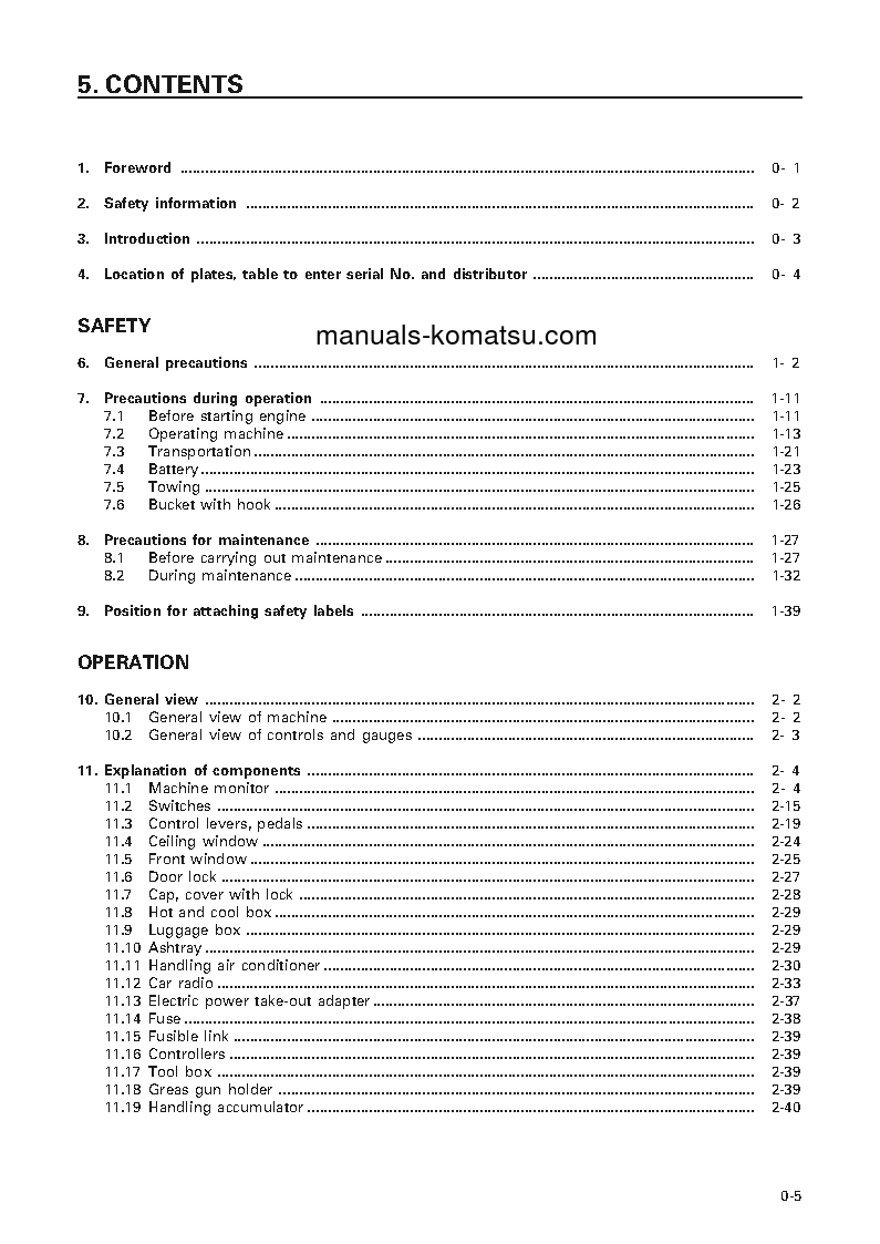 Protected: PC300LC-6(JPN) S/N 33001-33465 Operation manual (English)