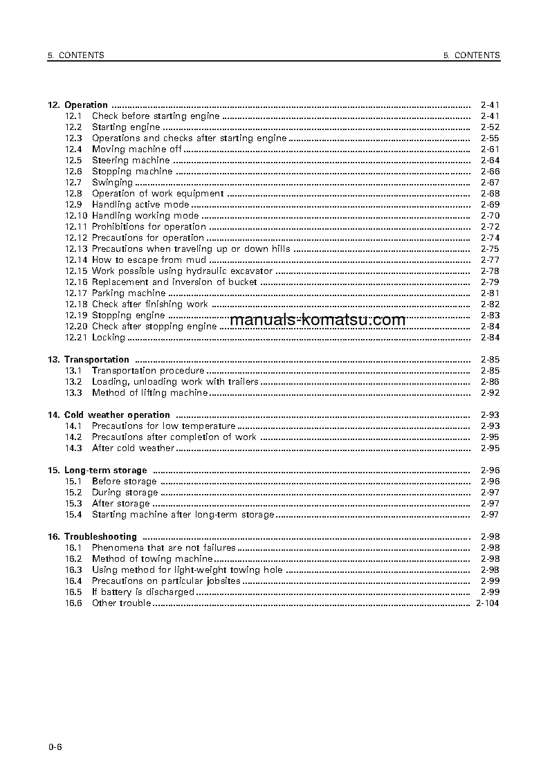 Protected: PC300LC-6(JPN) S/N 33001-33465 Operation manual (English)
