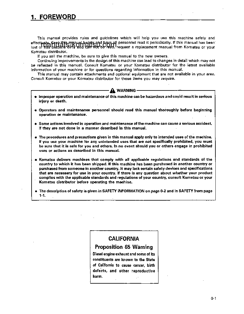 Protected: WA700-1(JPN) S/N 15000-UP Operation manual (English)