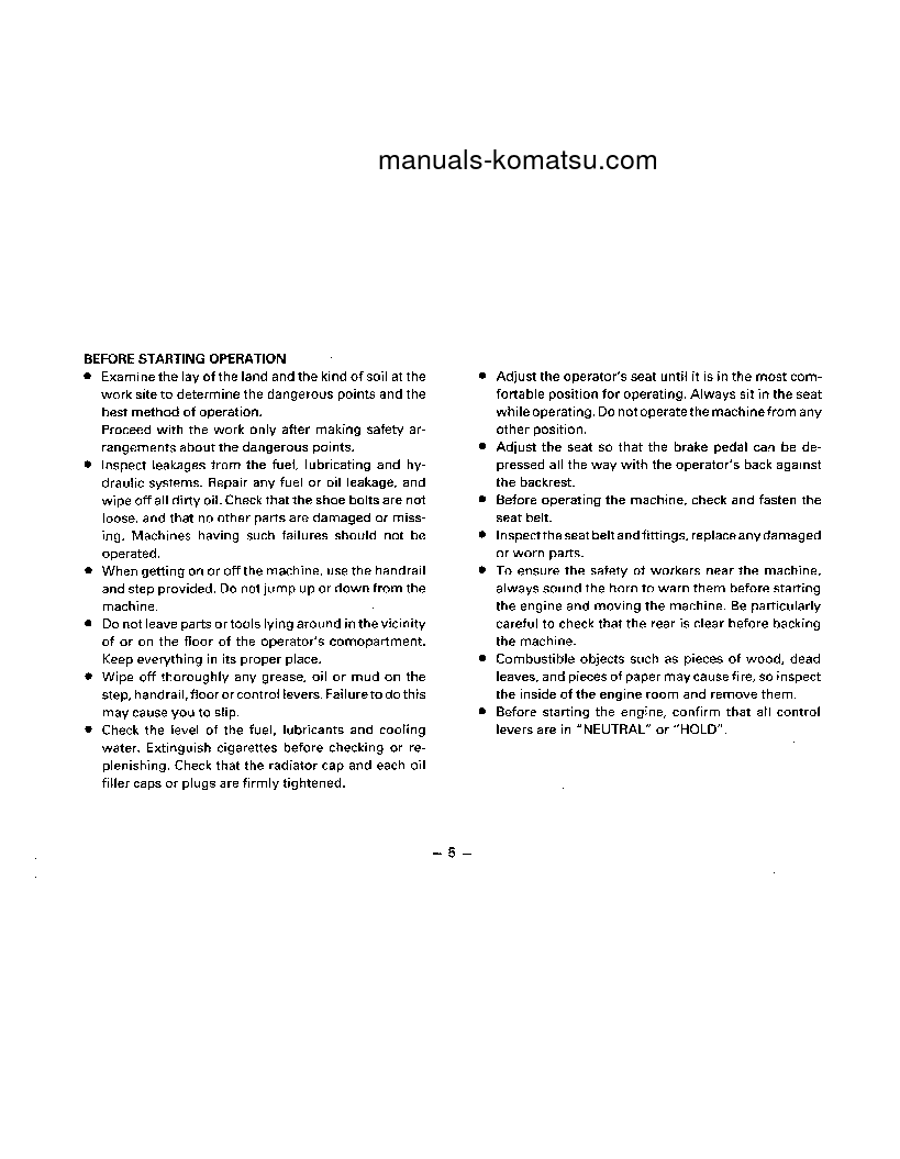 Protected: D75S-5(JPN)-A S/N 15001-UP Operation manual (English)